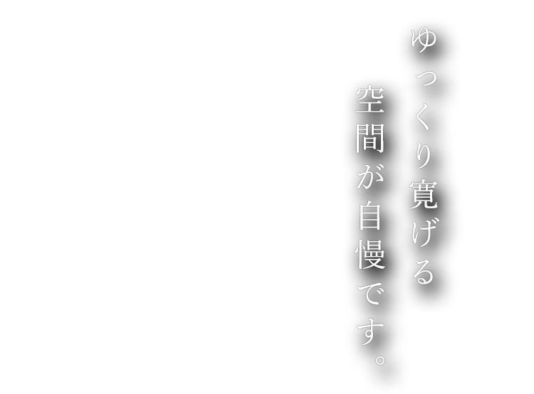 空間が自慢です